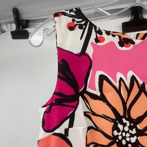 ALYX Petite Floral Sheath Dress Sleeveless Multicolor Size 6P Zip - Picture 5 of 9
